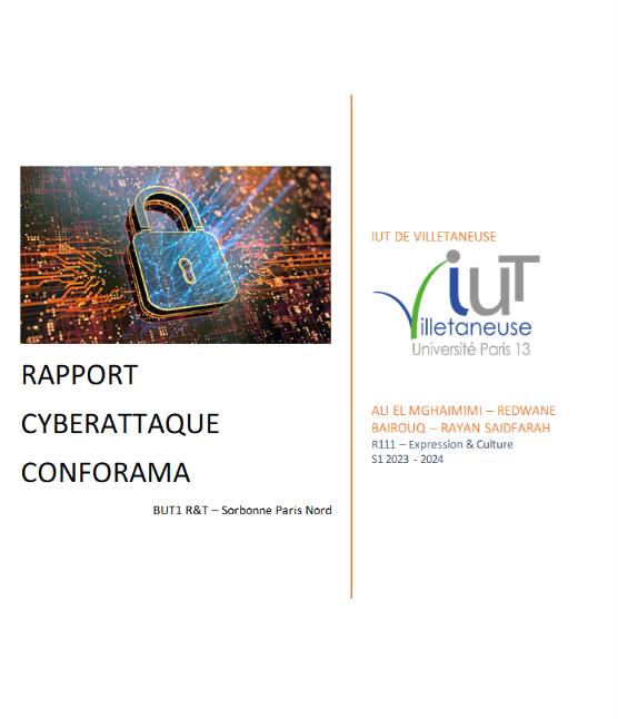 Rapport cyberattaque Conforama - Groupe ALPHV